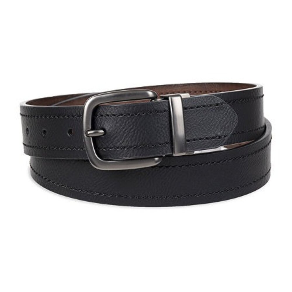 Mutual Weave Mens‎ Reversible Belt, Medium, Black